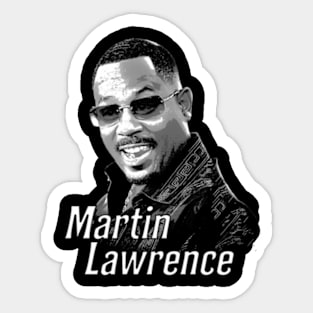 Min Lawrence Black And White Sticker